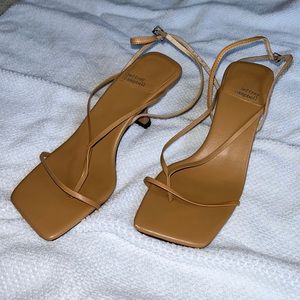 Jeffrey Campbell Tan Nude Strap Sandal Heels (Sz 8)